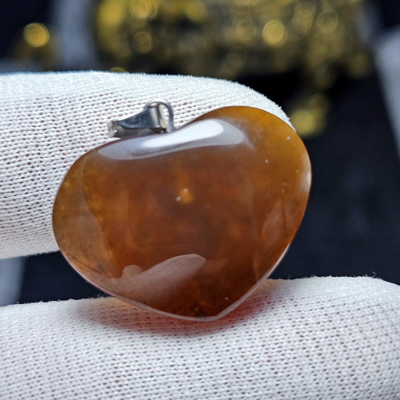 آویز گردنبند سنگ طبیعی عقیق جزع معدنی