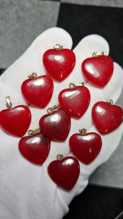 پک ۱۰ عددی گردن آویز های سنگ جید معدنی