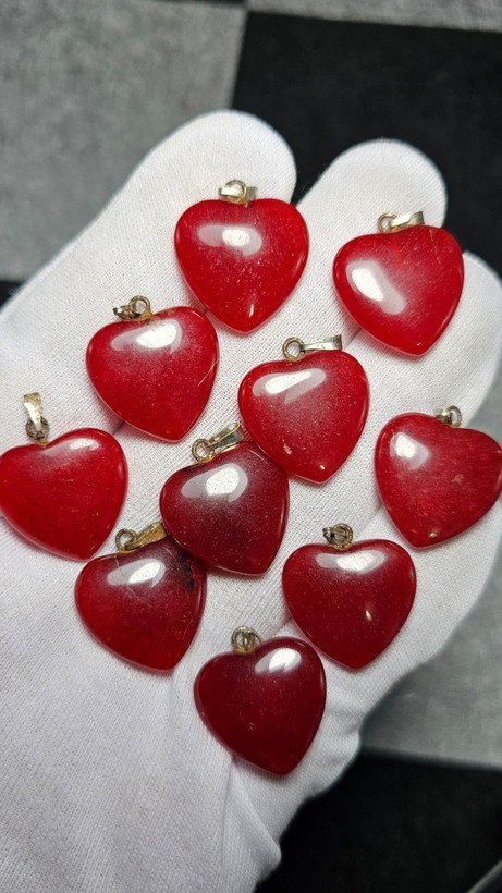 پک ۱۰ عددی گردن آویز های سنگ جید معدنی