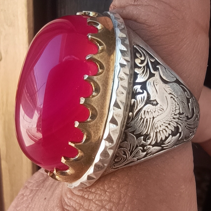 انگشتر نقره ۹۲۵ دست ساز مردانه