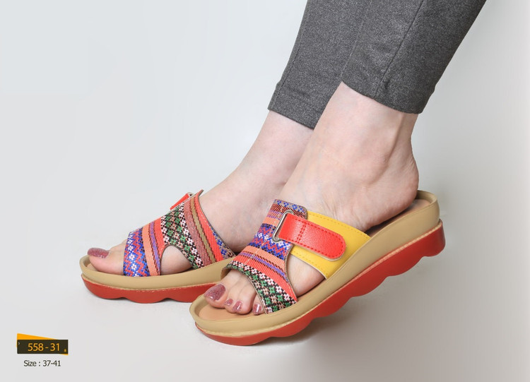 صندل روفرشی مجلسی زنانه کد 558-31
