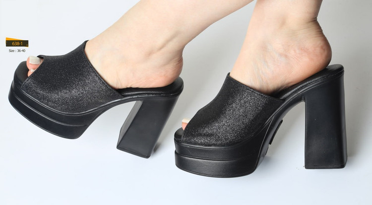 صندل مجلسی رو فرشی زنانه (پاشنه: عقب 12cm، جلو 4cm) (سری 1) کد 638-1