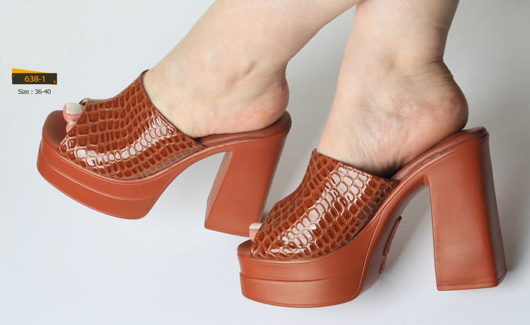 صندل مجلسی رو فرشی زنانه (پاشنه: عقب 12cm، جلو 4cm) (سری 2) کد 638-1