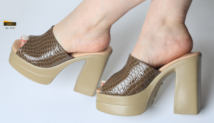 صندل مجلسی رو فرشی زنانه (پاشنه: عقب 12cm، جلو 4cm) (سری 2) کد 638-1