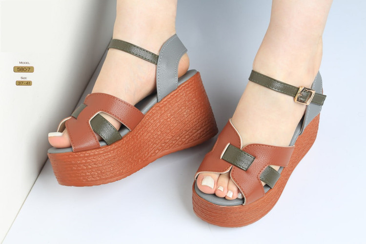 صندل مجلسی رو فرشی - تابستانی زنانه ( ارتفاع پاشنه حدود 9 cm- ارتفاع لژ حدود 5 cm) کد 580-7