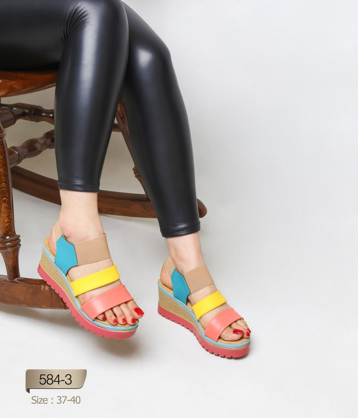 صندل مجلسی زنانه کد 584-3 (پاشنه: بین 7 - 8 سانتی متر)