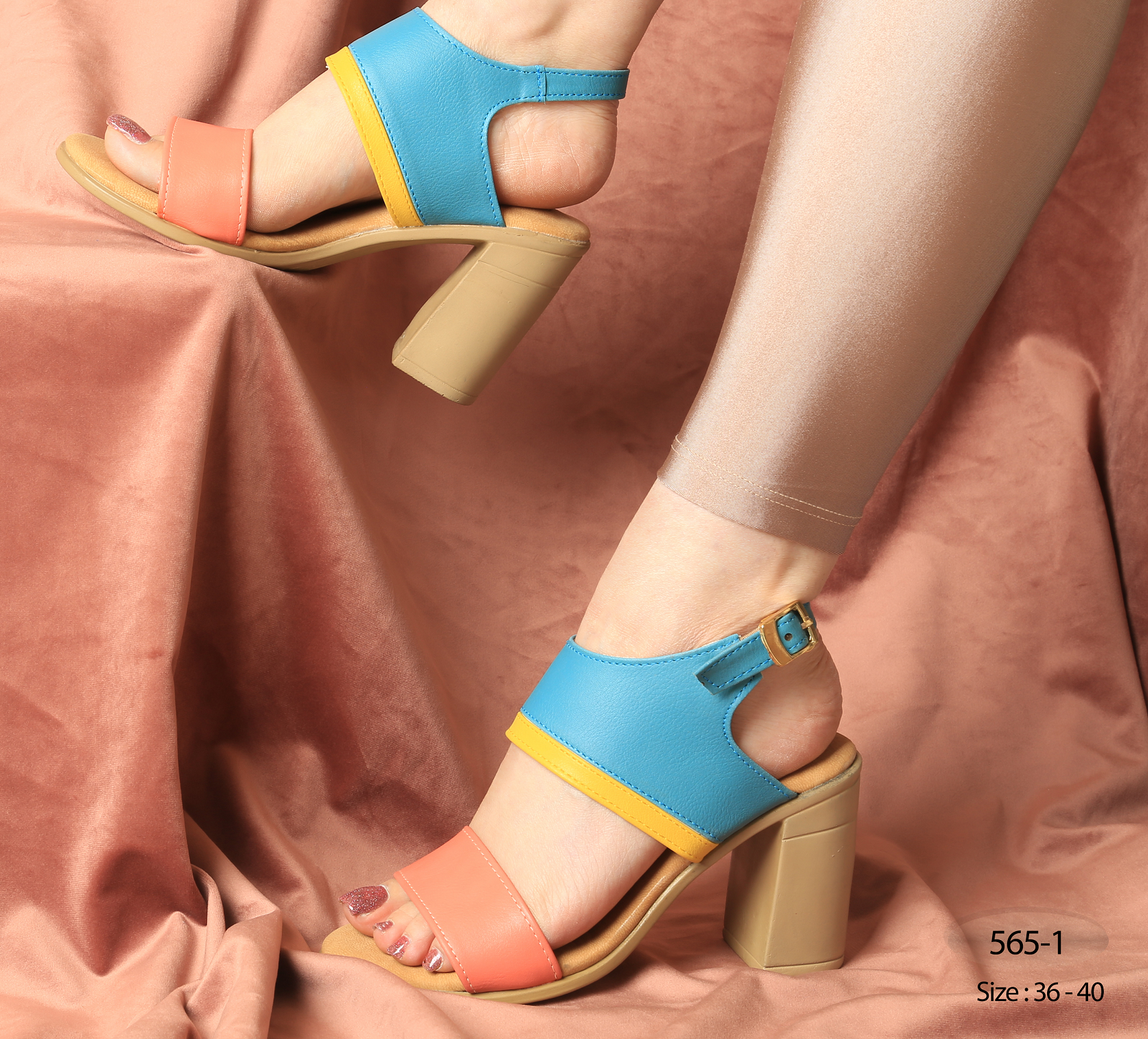 صندل مجلسی _ روفرشی زنانه کد 565-1 (پاشنه: حدود 9cm)