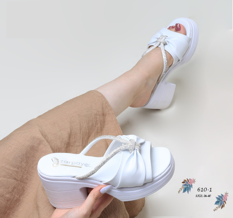 صندل مجلسی _ روفرشی زنانه کد 610-1 (پاشنه:حدود 8cm)