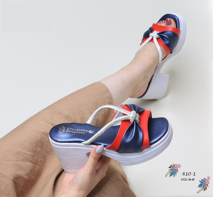 صندل مجلسی _ روفرشی زنانه کد 610-1 (پاشنه:حدود 8cm)