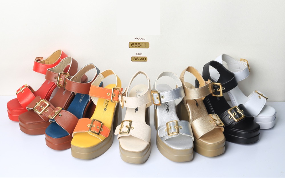 صندل رو فرشی _ تابستانی زنانه (پاشنه: جلو 12cm، عقب 4cm) کد 638-11