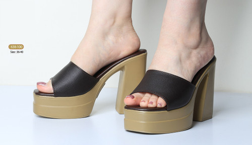 صندل رو فرشی _ مجلسی زنانه کد 638-100 (پاشنه: عقب 12cm، جلو 4cm)