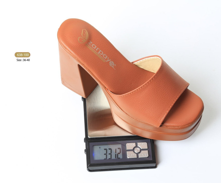 صندل رو فرشی _ مجلسی زنانه کد 638-100 (پاشنه: عقب 12cm، جلو 4cm)