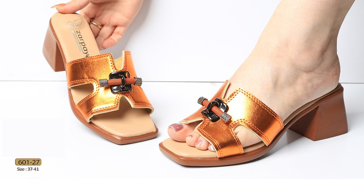 صندل رو فرشی _ مجلسی زنانه کد 601-27 (پاشنه: حدود 5cm)