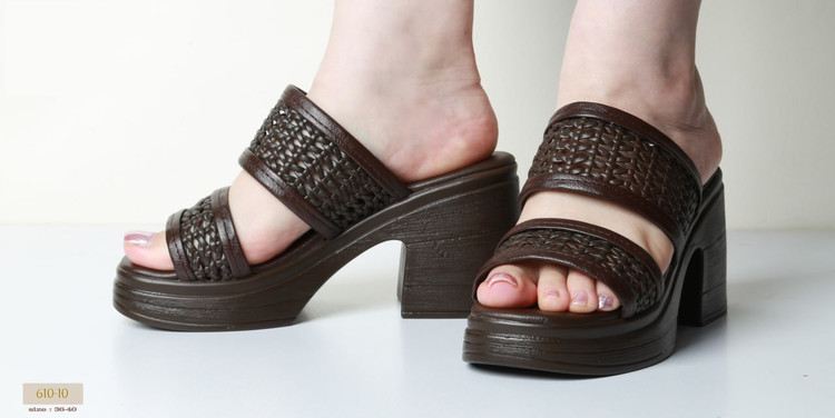 صندل جدید حصیری مجلسی رو فرشی زنانه (پاشنه: حدود 9cm) کد 610-10