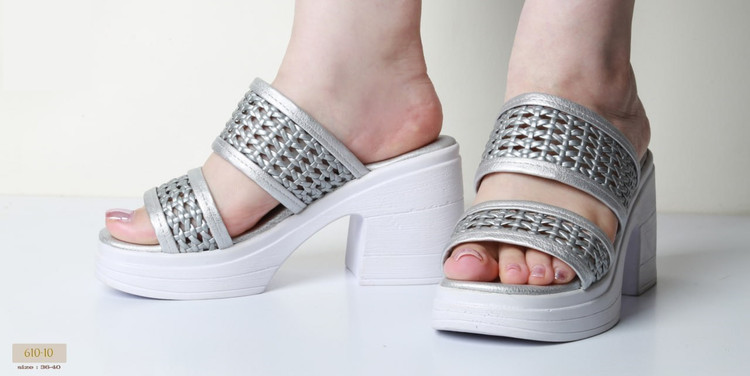 صندل جدید حصیری مجلسی رو فرشی زنانه (پاشنه: حدود 9cm) کد 610-10