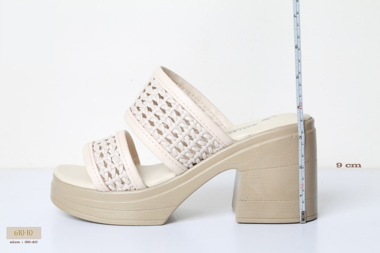صندل جدید حصیری مجلسی رو فرشی زنانه (پاشنه: حدود 9cm) کد 610-10