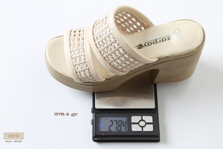 صندل جدید حصیری مجلسی رو فرشی زنانه (پاشنه: حدود 9cm) کد 610-10