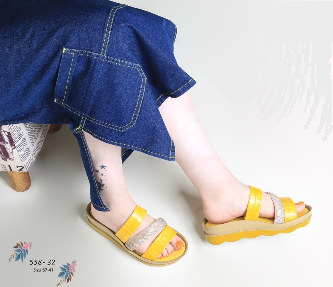 صندل رو فرشی _ تابستانی زنانه (لژ: حدود 3cm) کد 558-32