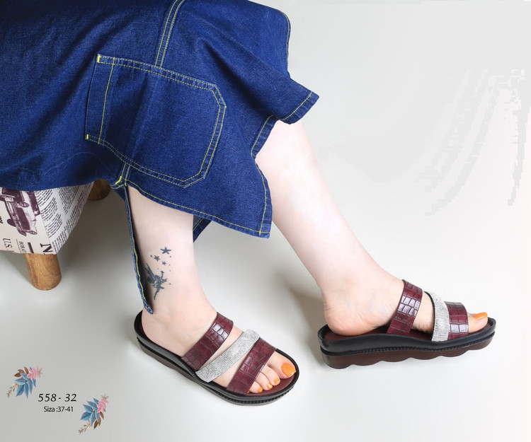 صندل رو فرشی _ تابستانی زنانه (لژ: حدود 3cm) کد 558-32