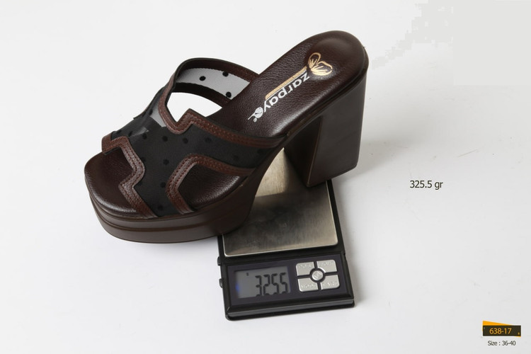 صندل مجلسی _ روفرشی زنانه (پاشنه: جلو 12cm، عقب 4cm) کد 638-17