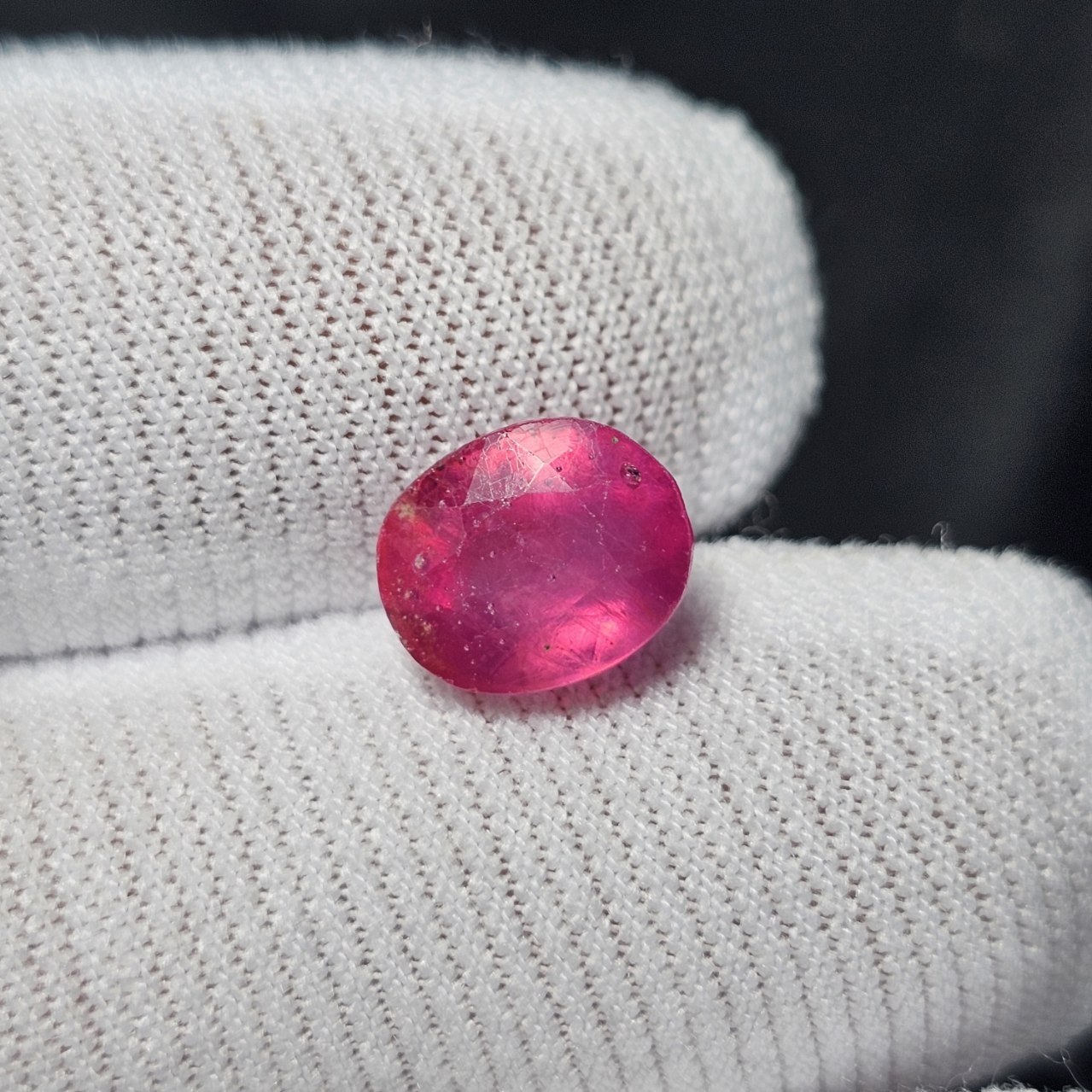 نگین سنگ یاقوت سرخ صورتی معدنی   کد  39963